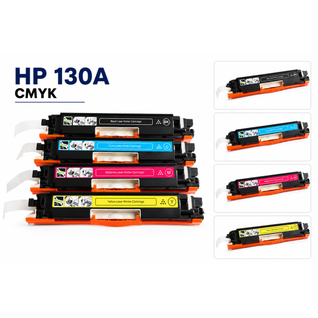 Zestaw tonerów HP 4 sztuki HP 130A CMYK